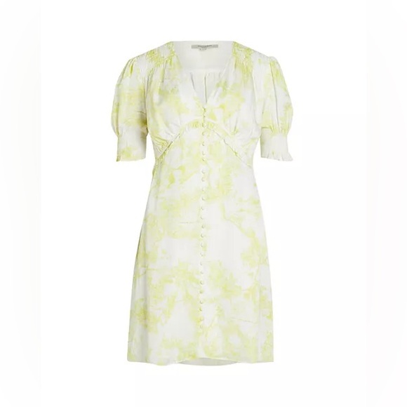 ALL SAINTS Demi Marama Dress-Citrus - Picture 2 of 9